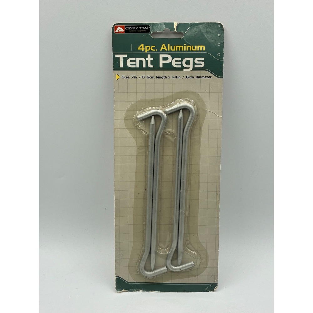 Ozark Trail 4pc Aluminum Tent Pegs 7in High Strength Stakes YX-4960